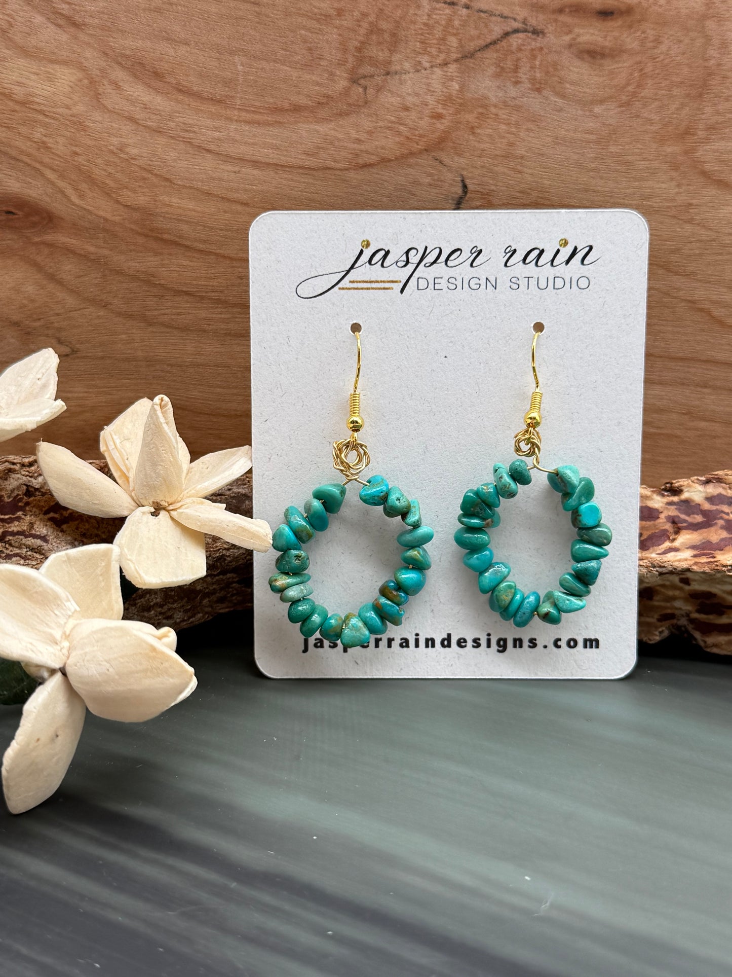 Turquoise hoops