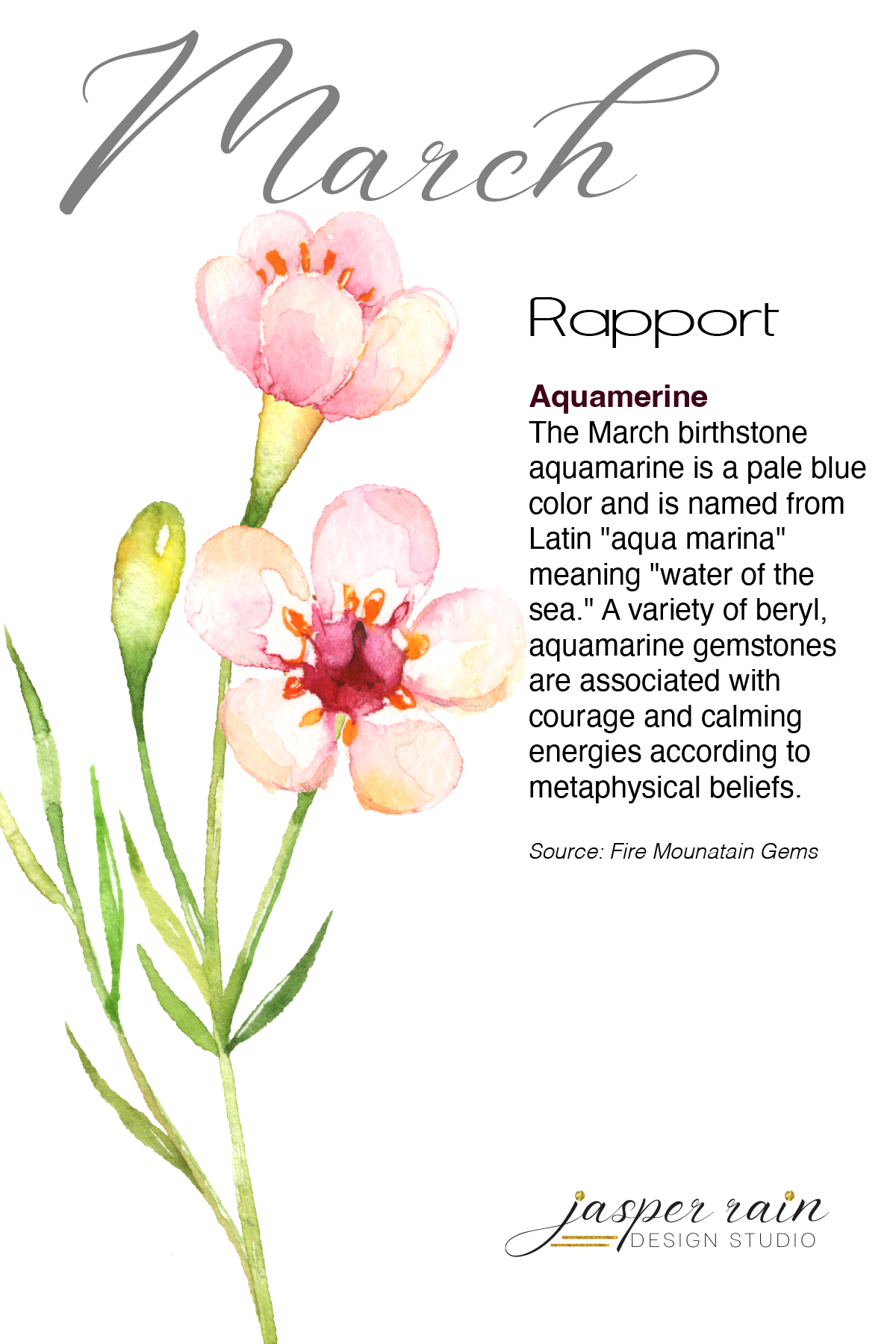 March Aquamarine earrings