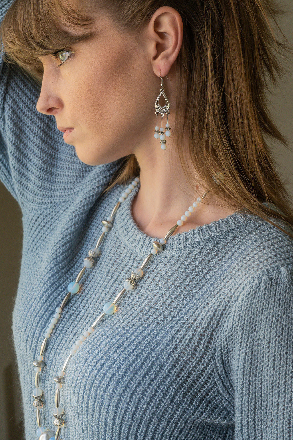 October Opal Earrings