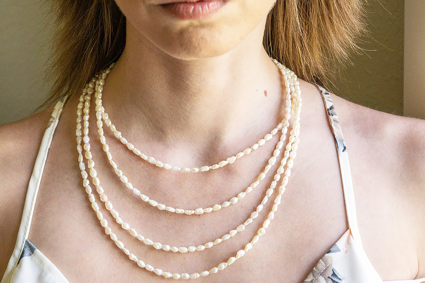 Natural Freshwater Pearl Necklaces, chose your size: handmade