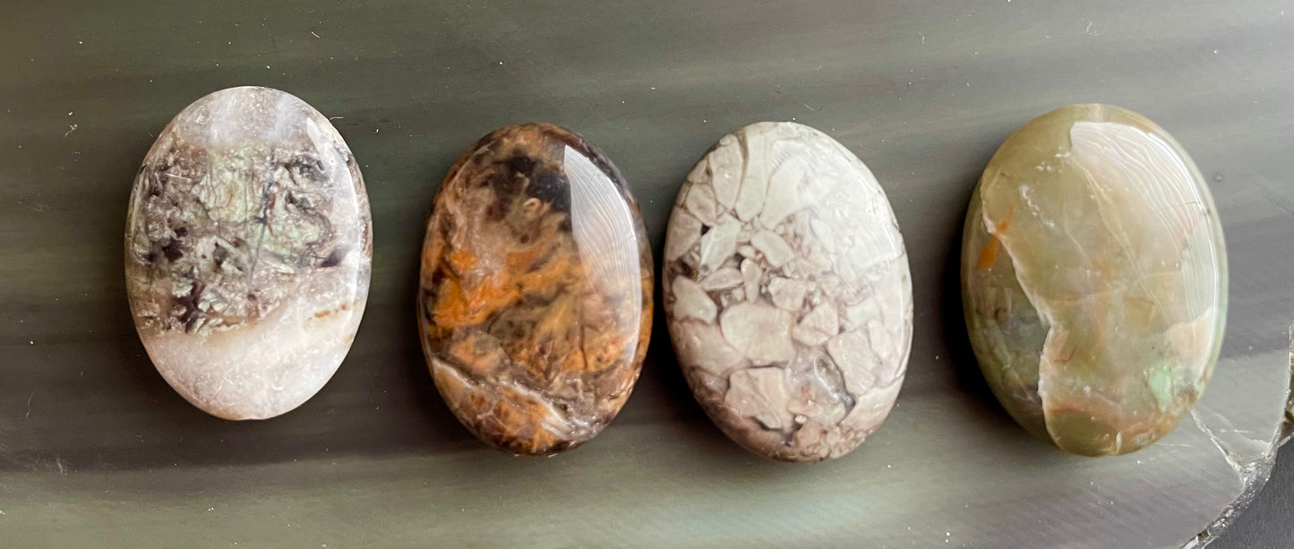 Rainforest Jasper wire-wrapped pendant necklace