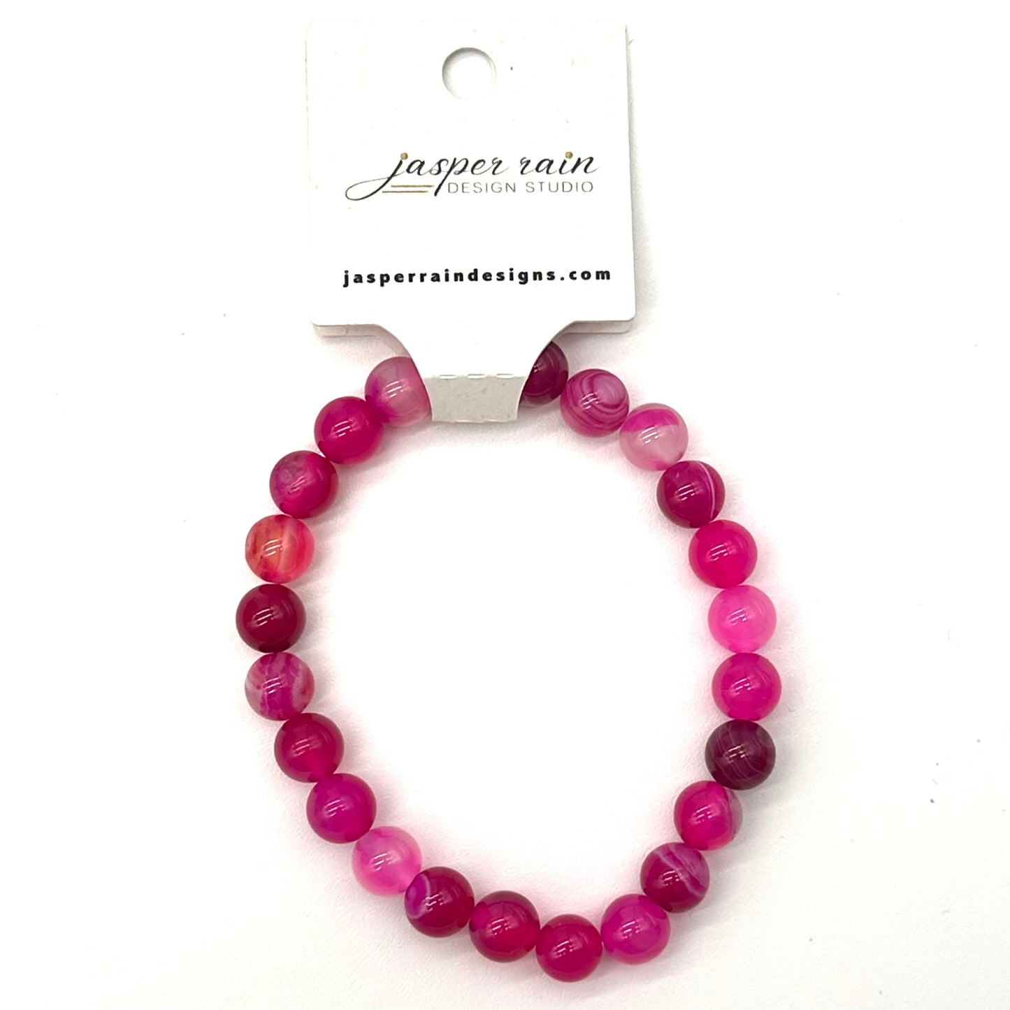 Pink Agate Gemstone Bracelet