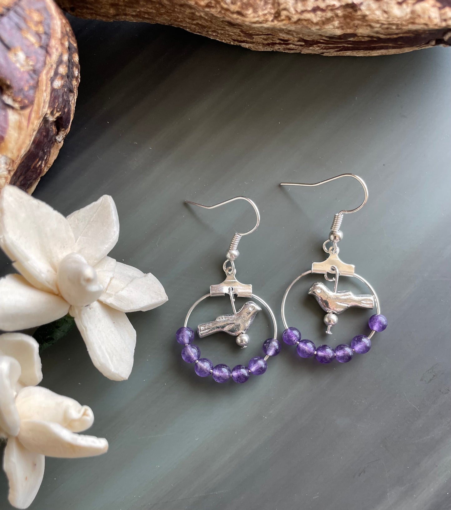 February Amethyst Earrings