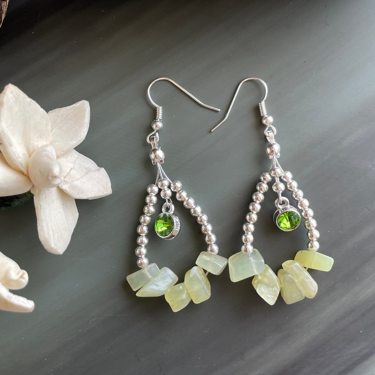 August Peridot earrings