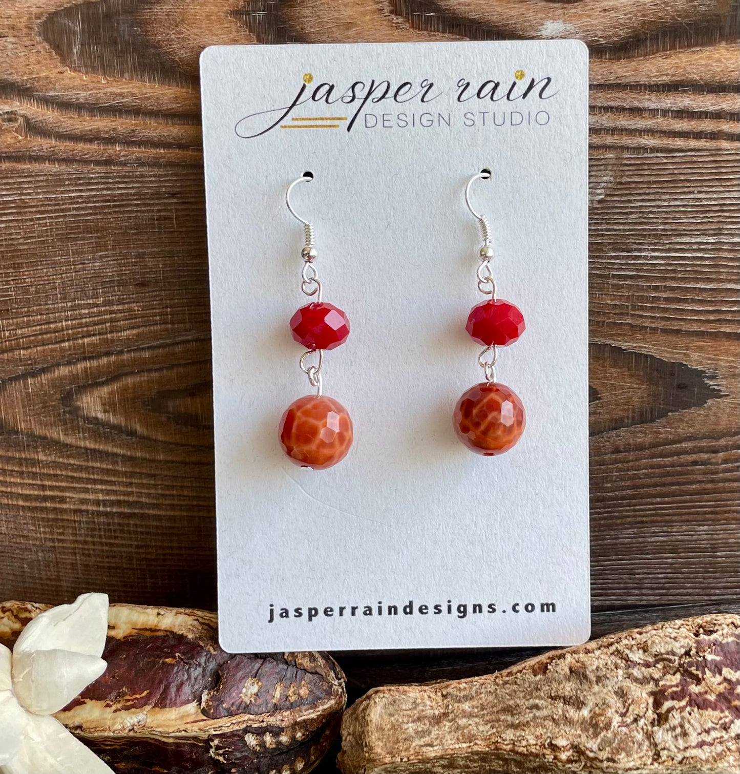 July Ruby earrings