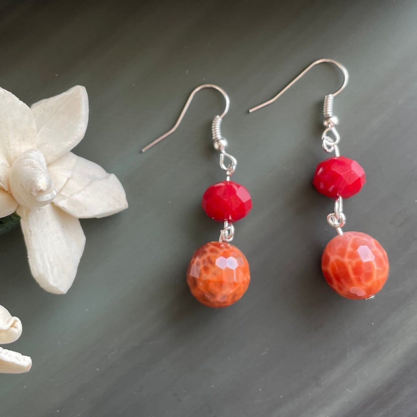 July Ruby earrings