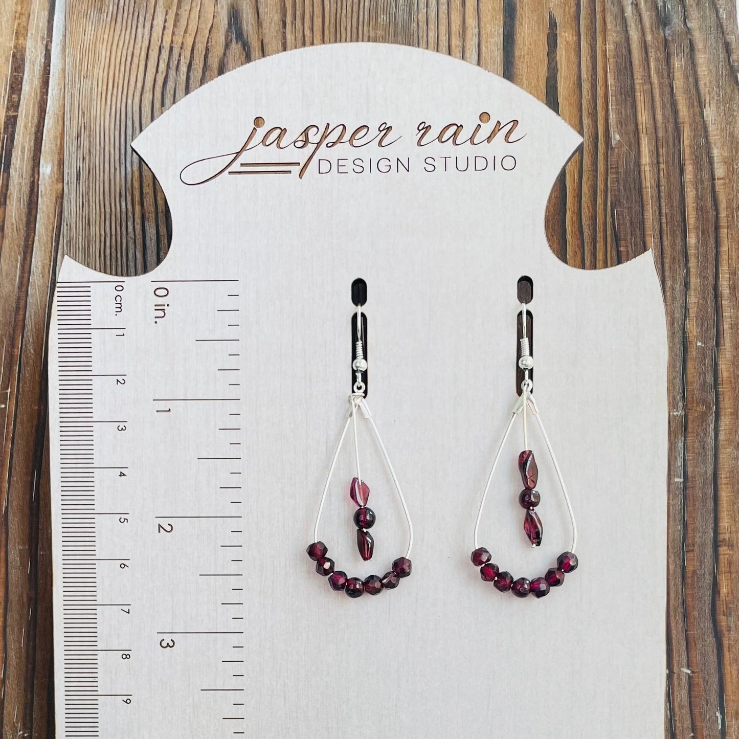 January Garnet earrings