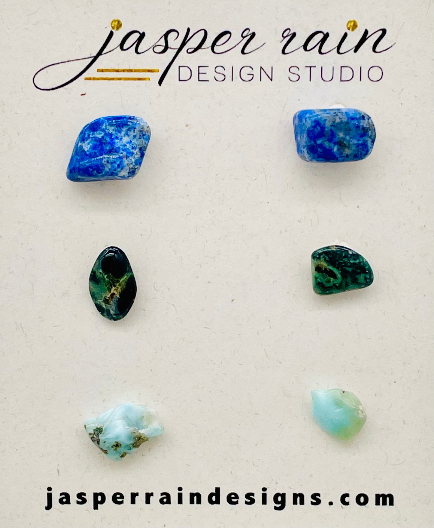 Gemstone stud earrings