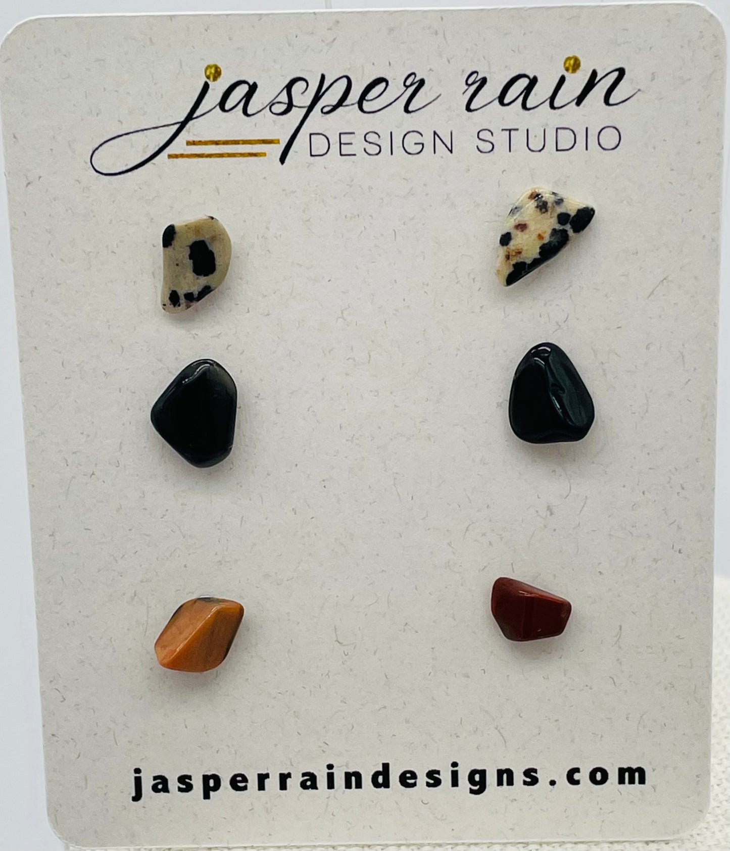 Gemstone stud earrings