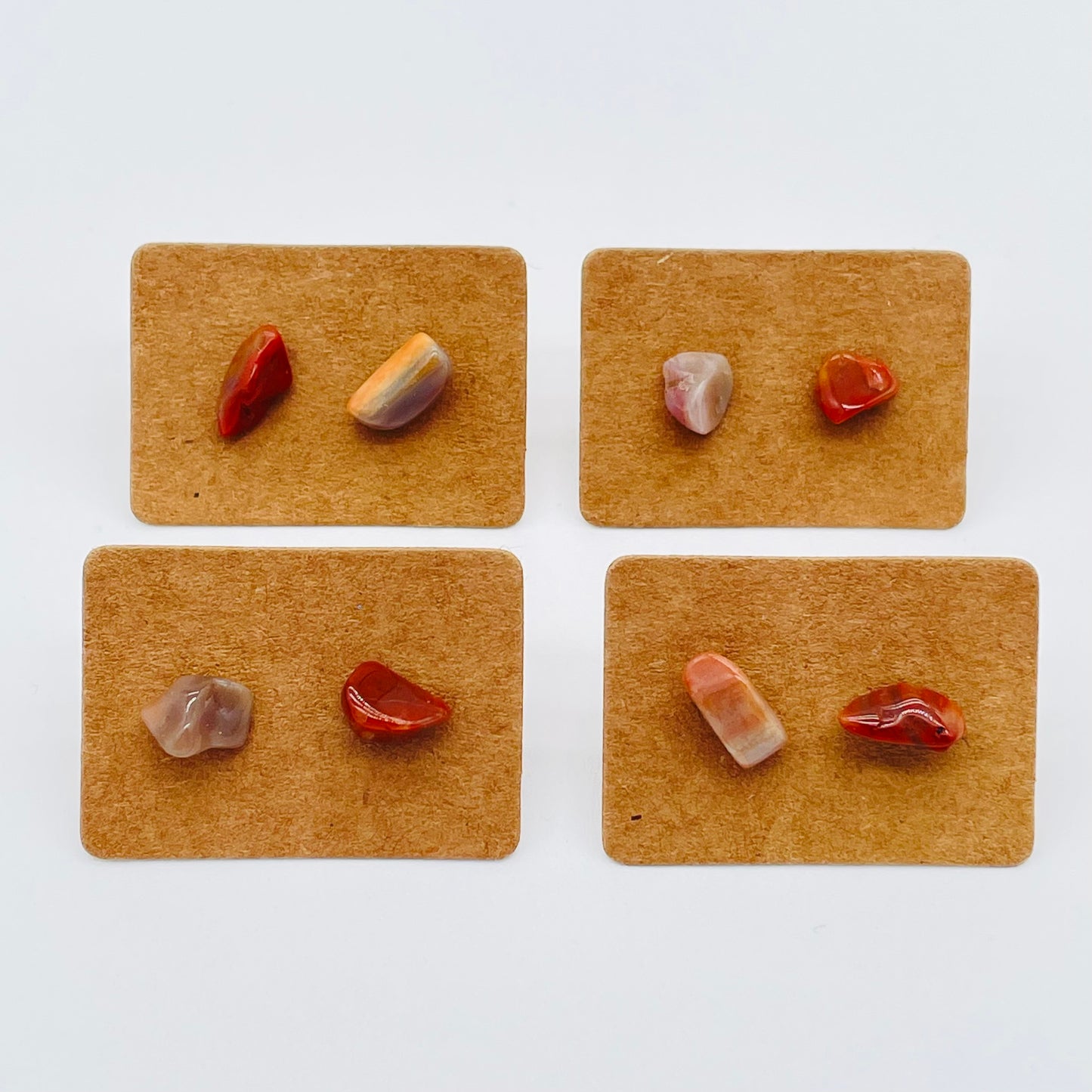 Gemstone stud earrings