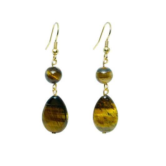 Tiger's Eye dangle earrings