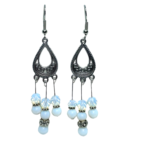 October Opal Earrings