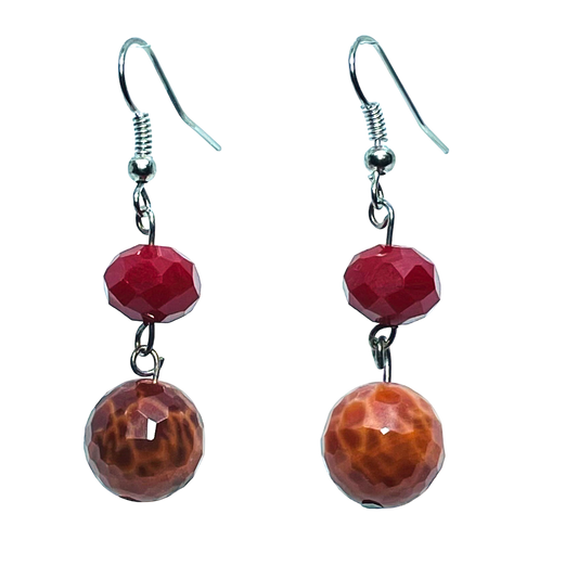 July Ruby earrings