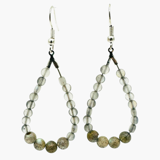 Labradorite teardrop earrings