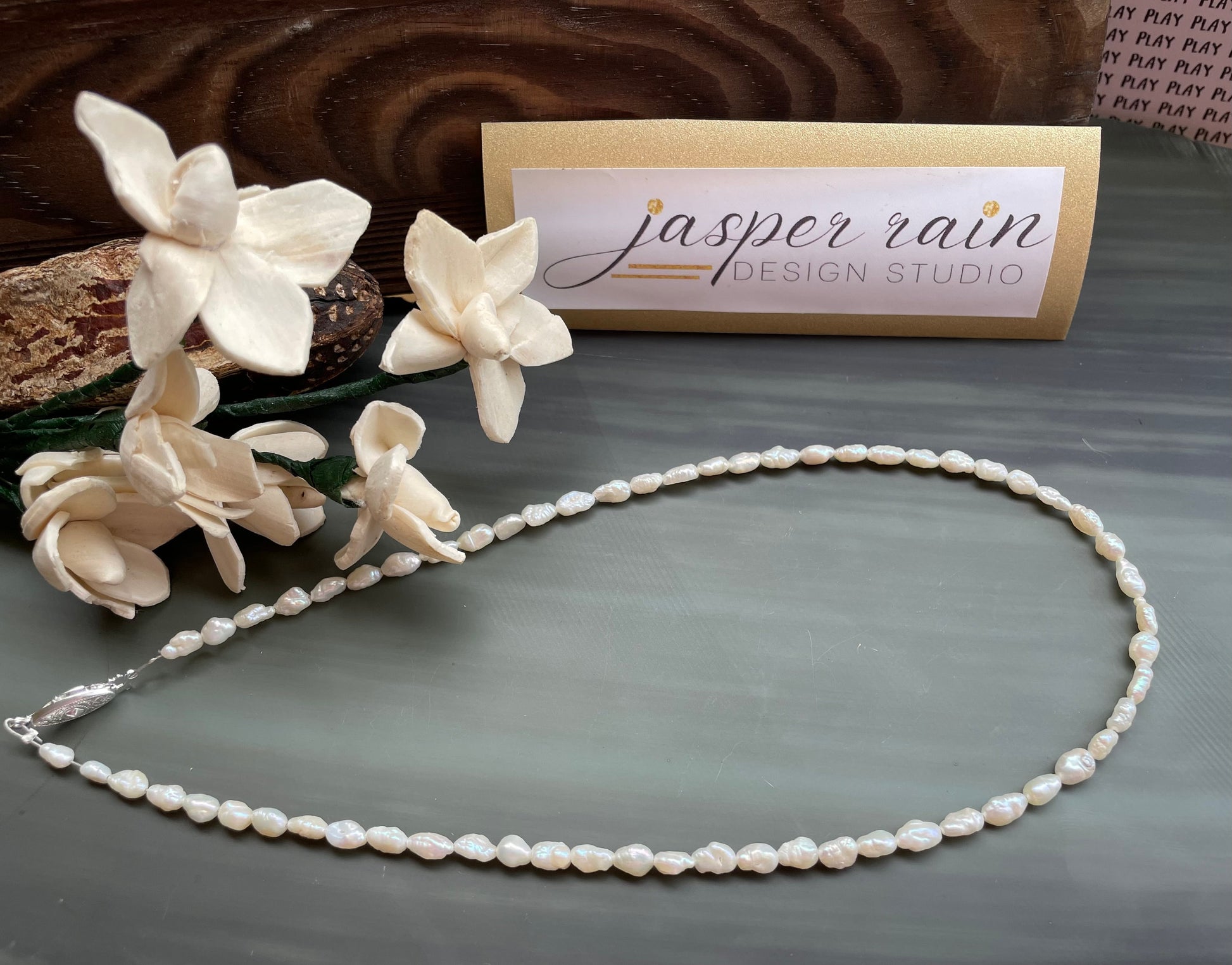 Natural Freshwater Pearl Necklaces, chose your size: handmade
