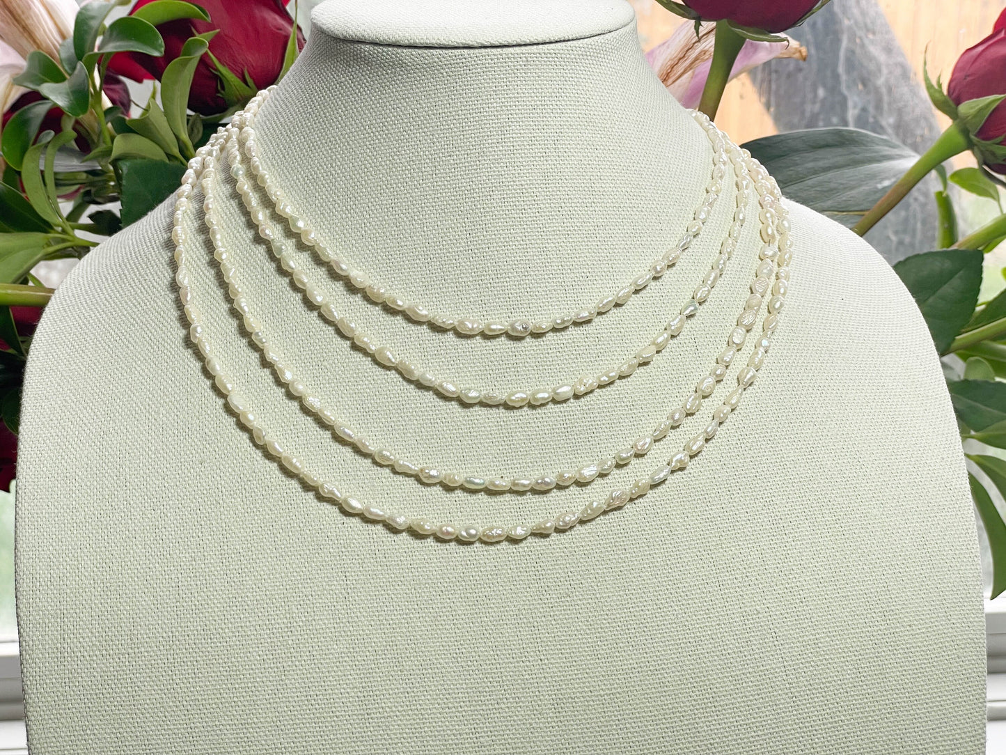 Natural Freshwater Pearl Necklaces, chose your size: handmade