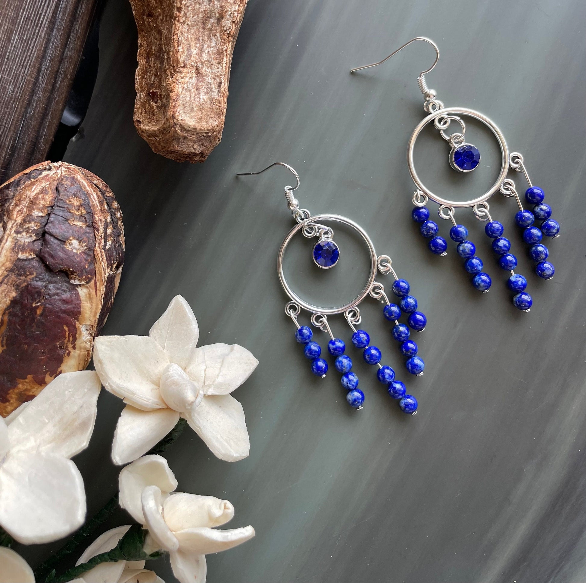 September Sapphire Earrings