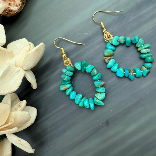 Turquoise hoops