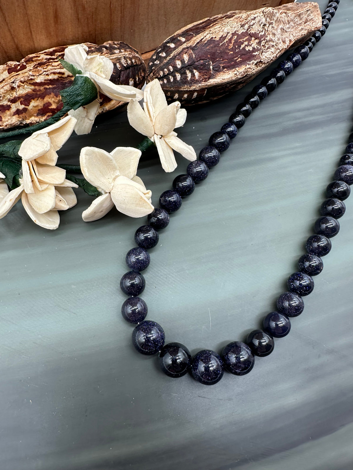 Purple Goldstone Necklace