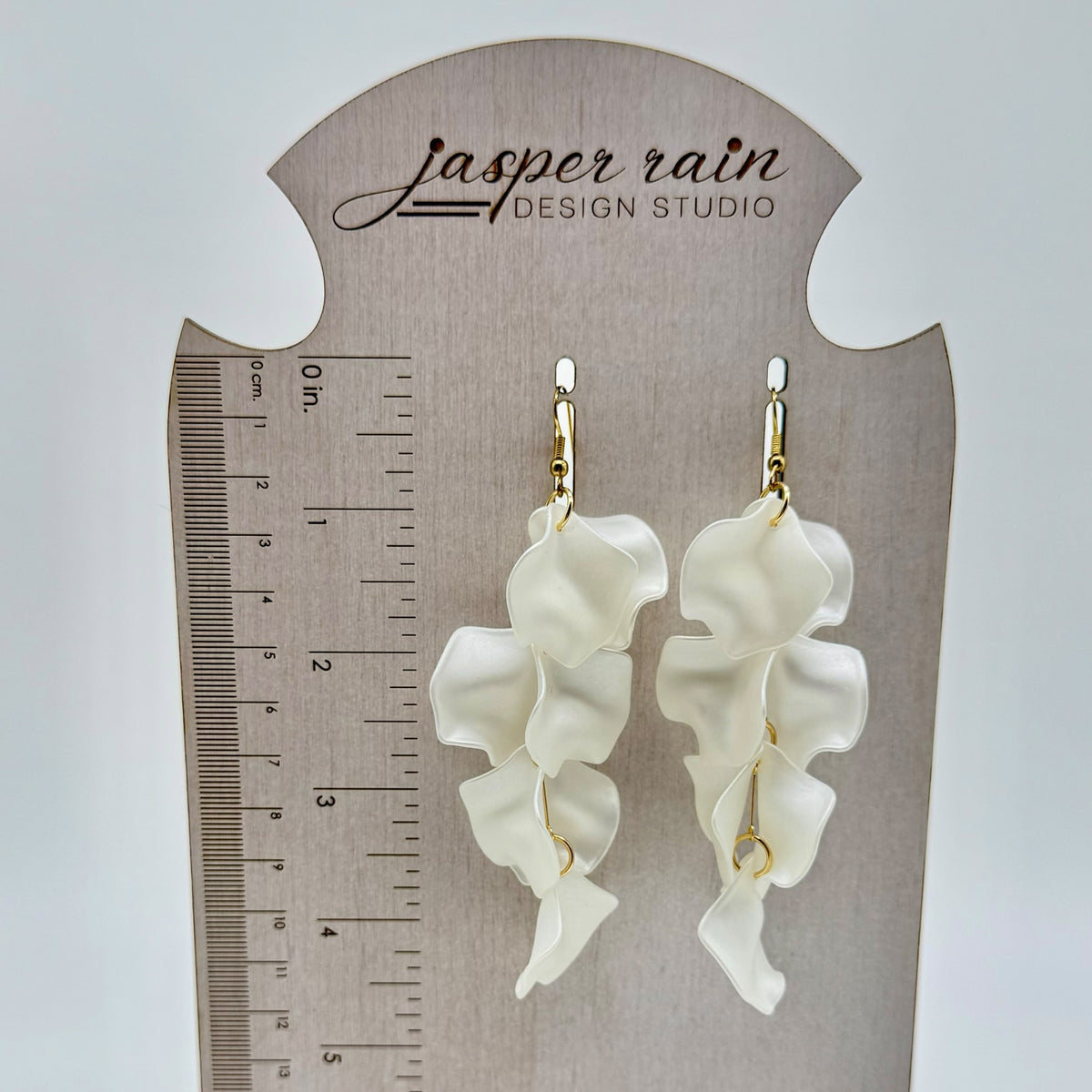Stunning Pedals - Long Resin Dangle Earrings- 3 color options