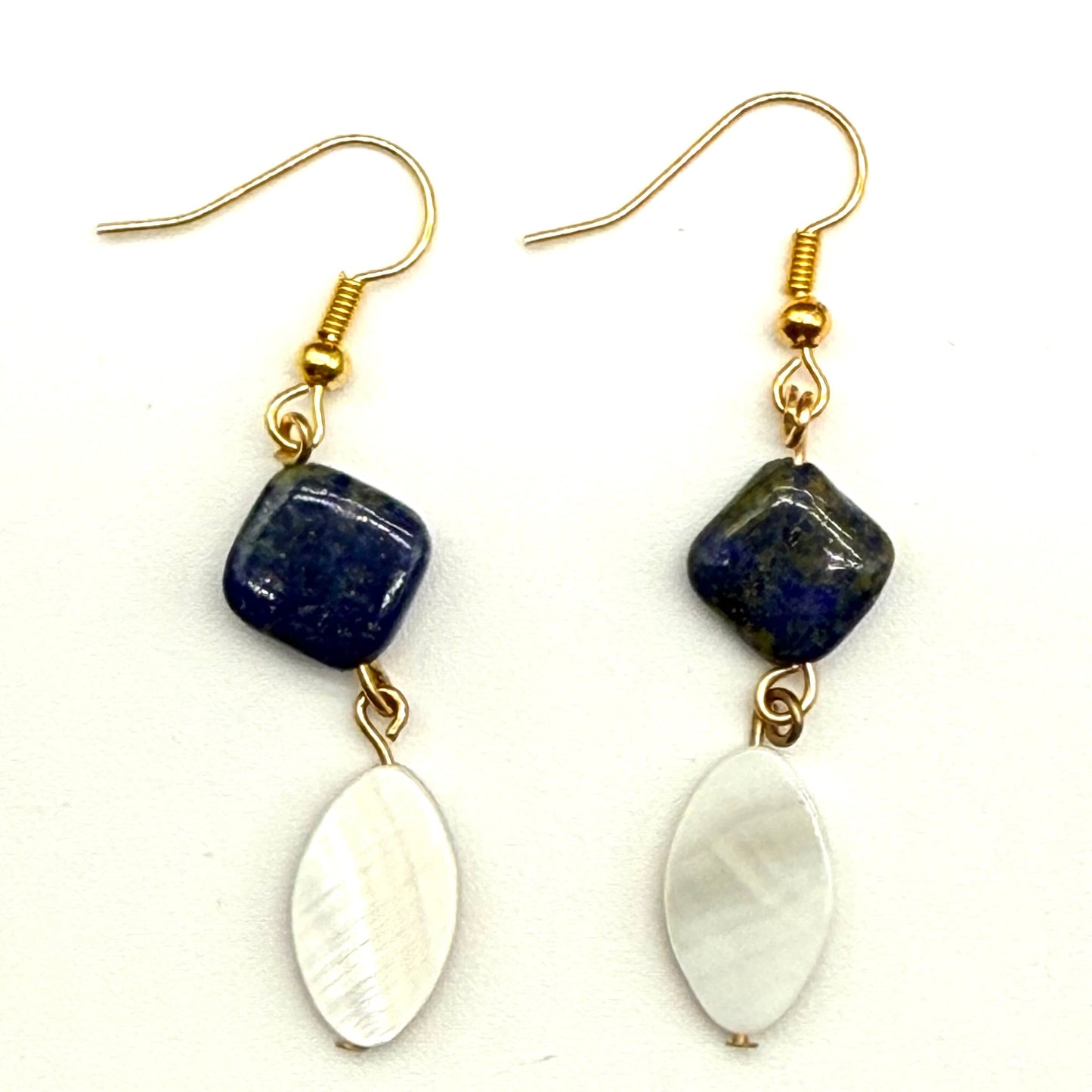 Freshwater Pearl & Emerald earrings