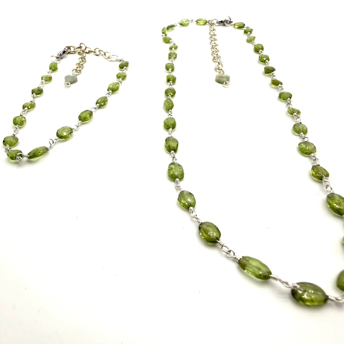 Peridot Crystal wire-wrapped Necklace