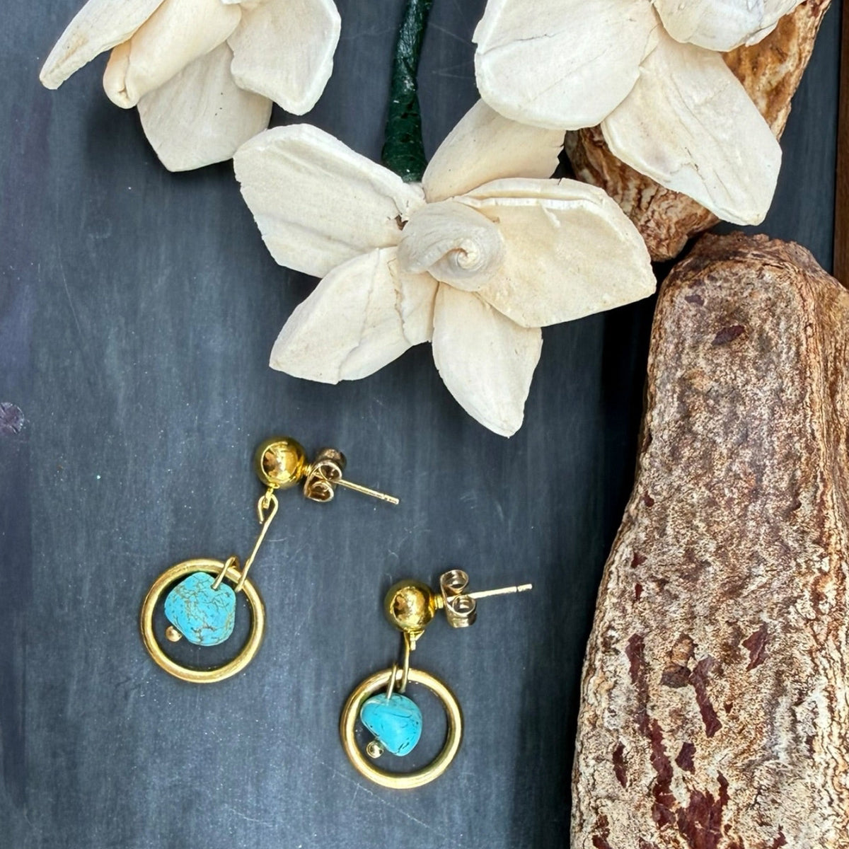Turquoise Nuggets Earrings