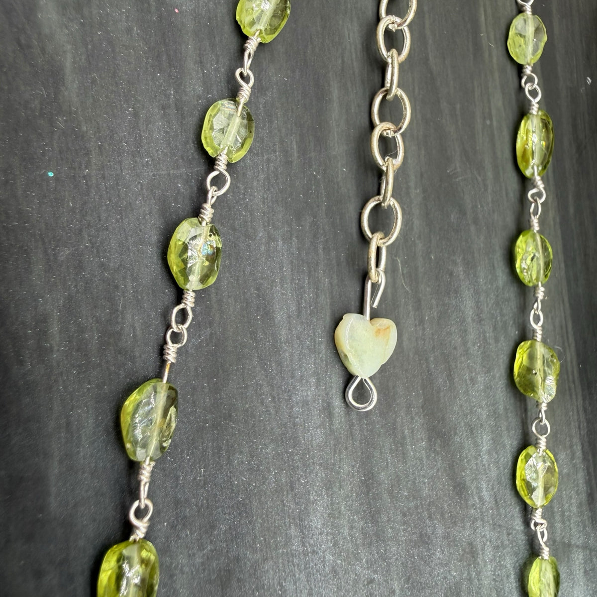 Peridot Crystal wire-wrapped Necklace