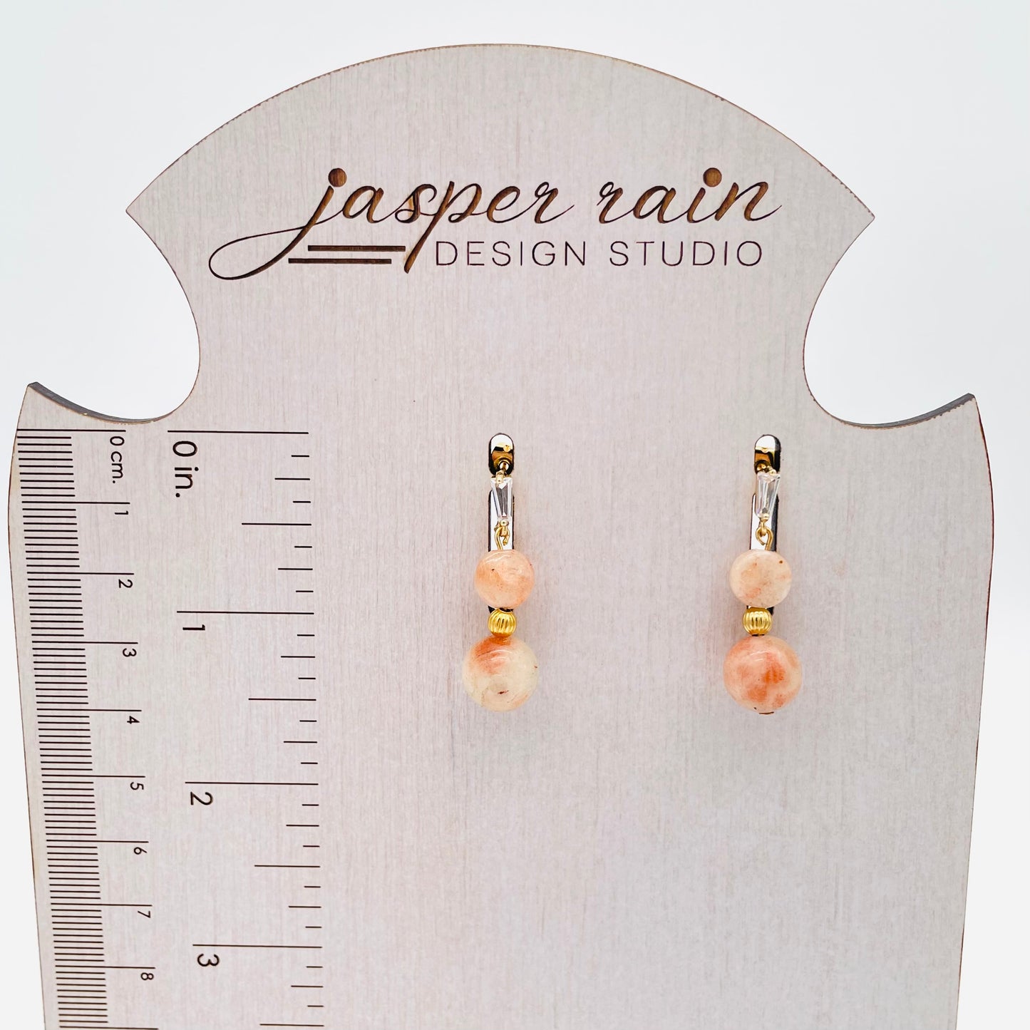 Sparkling Sunstone earrings with