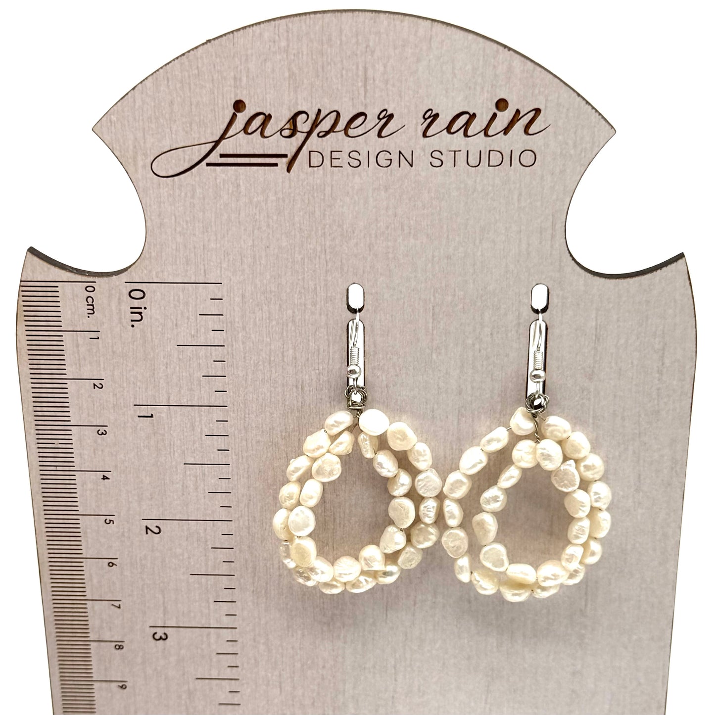 Pearl hoop earrings