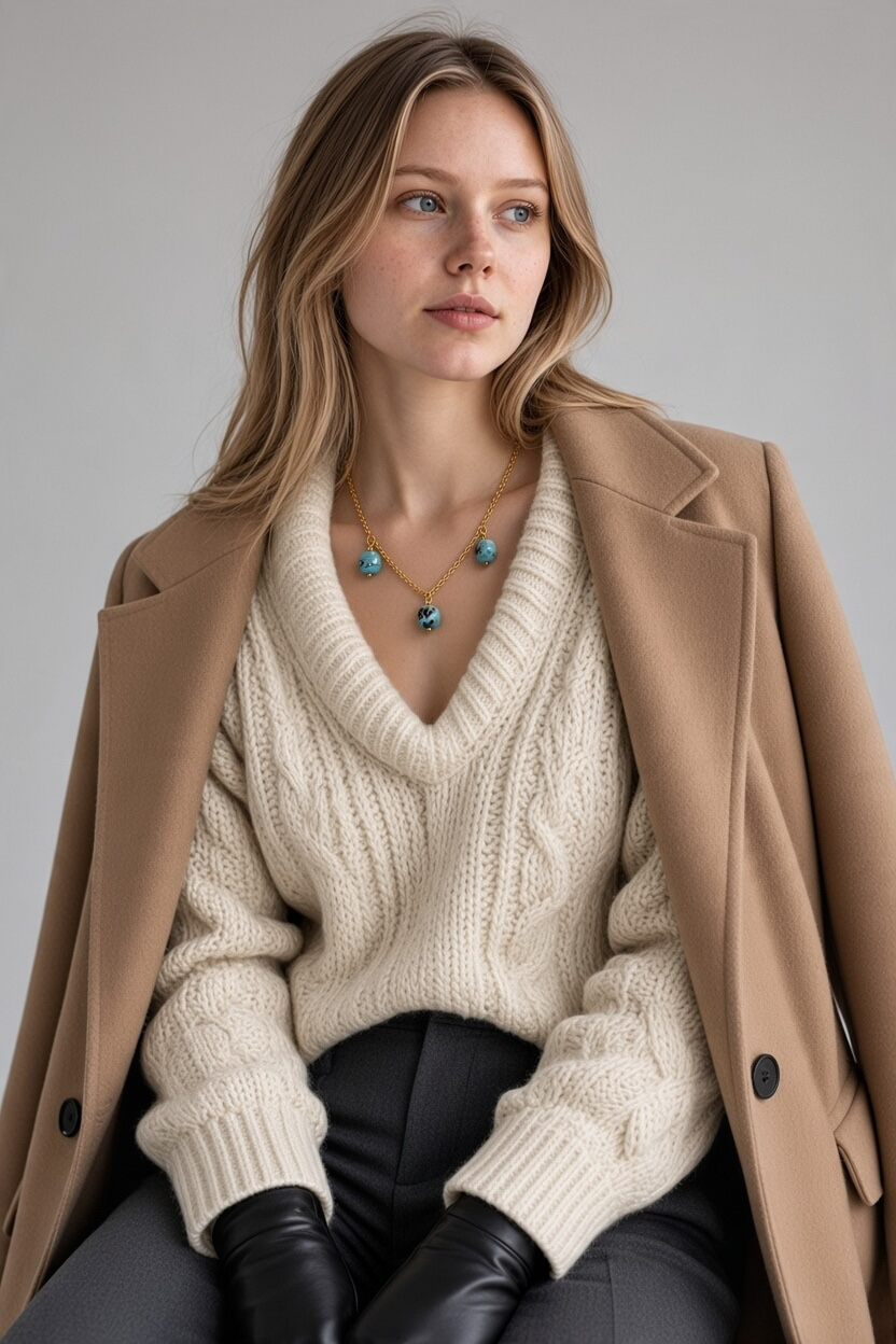 Triple Lamar Pendant necklace