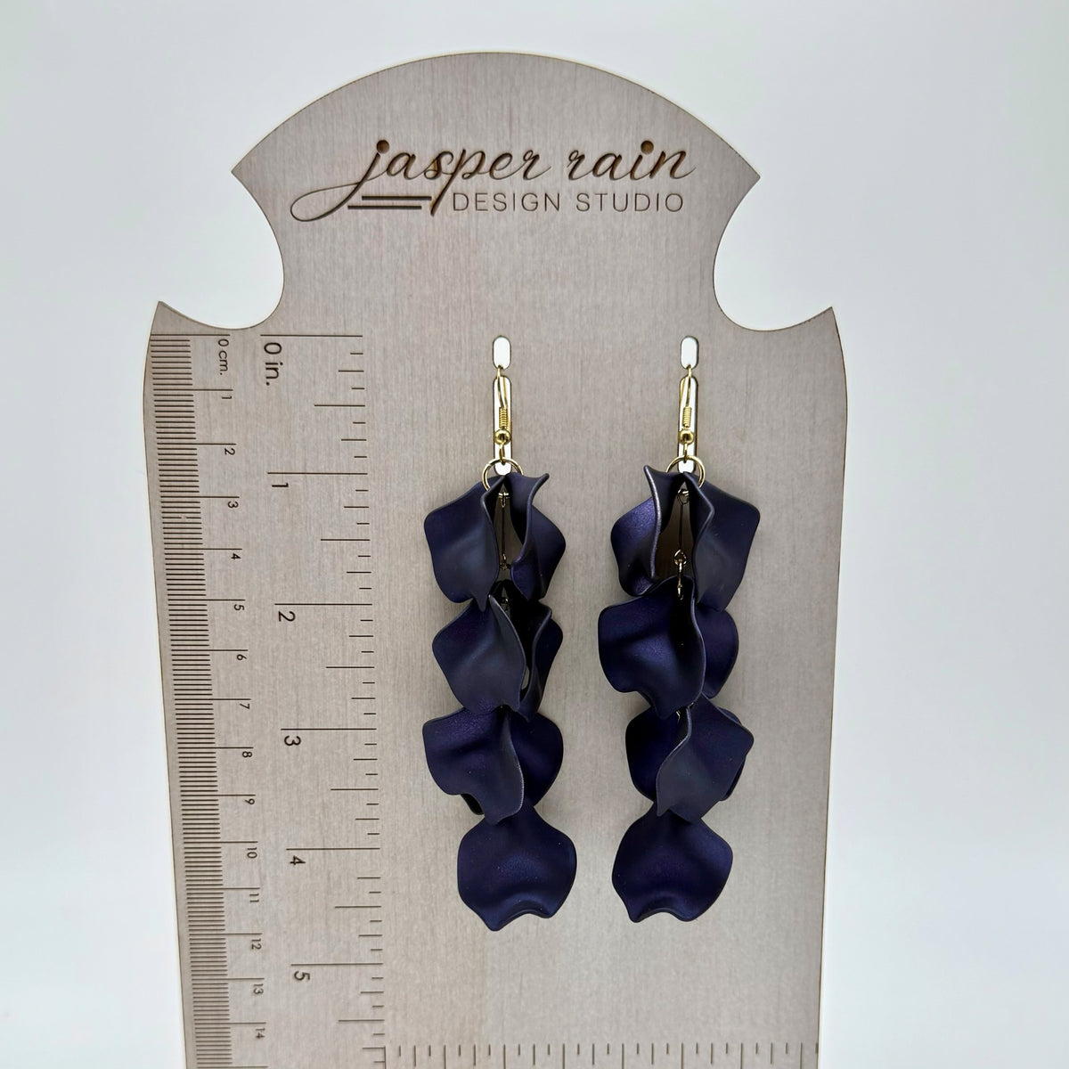 Stunning Pedals - Long Resin Dangle Earrings- 3 color options