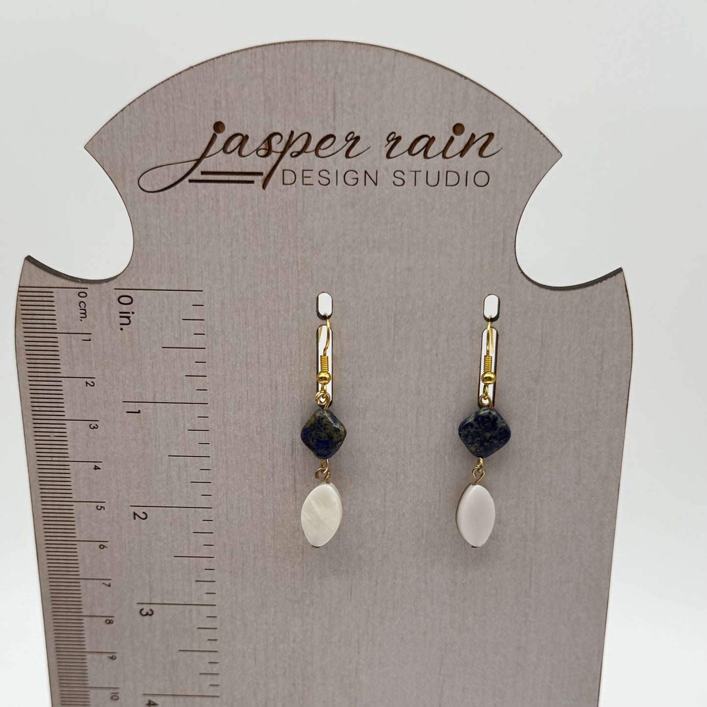 Freshwater Pearl & Emerald earrings