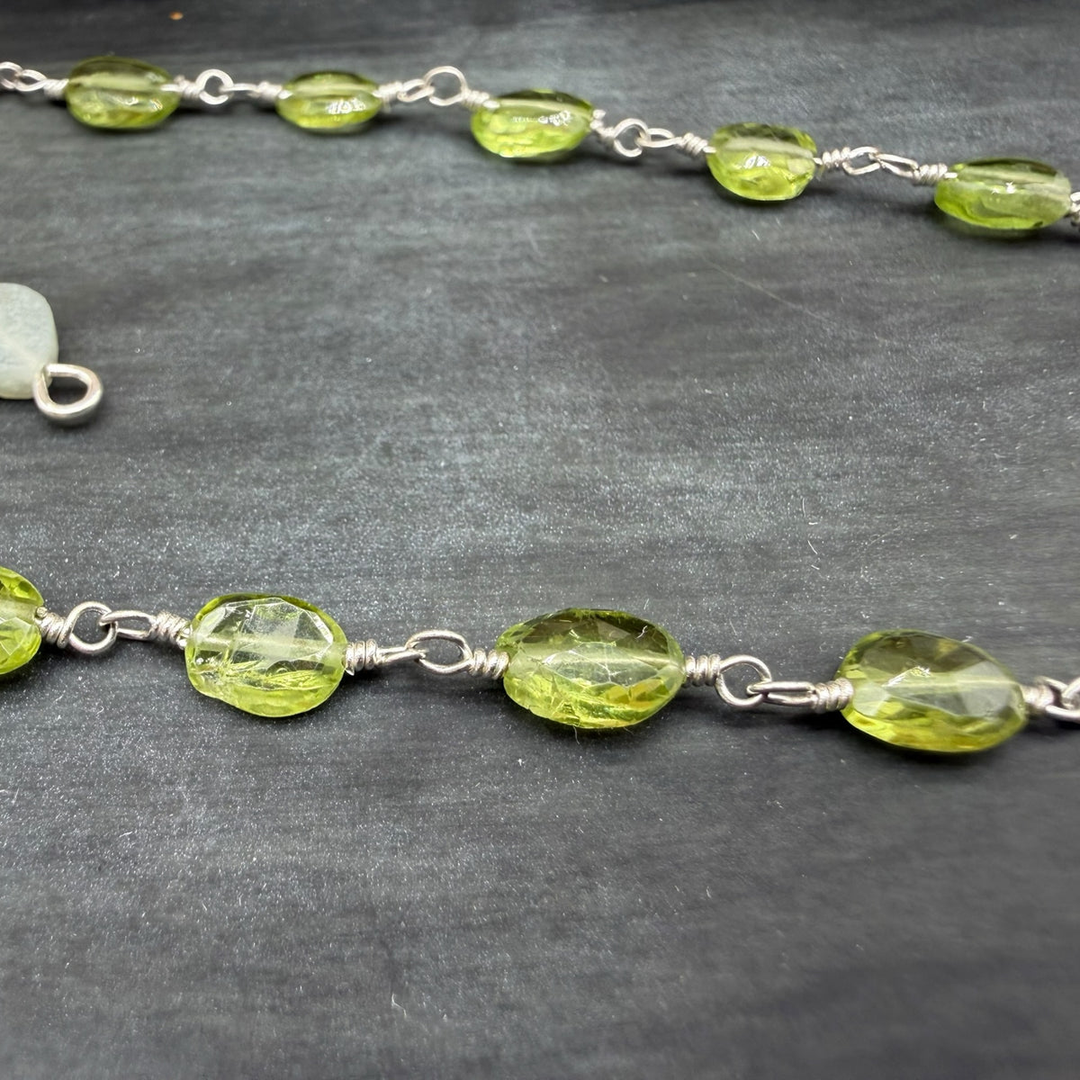 Peridot Crystal wire-wrapped Necklace