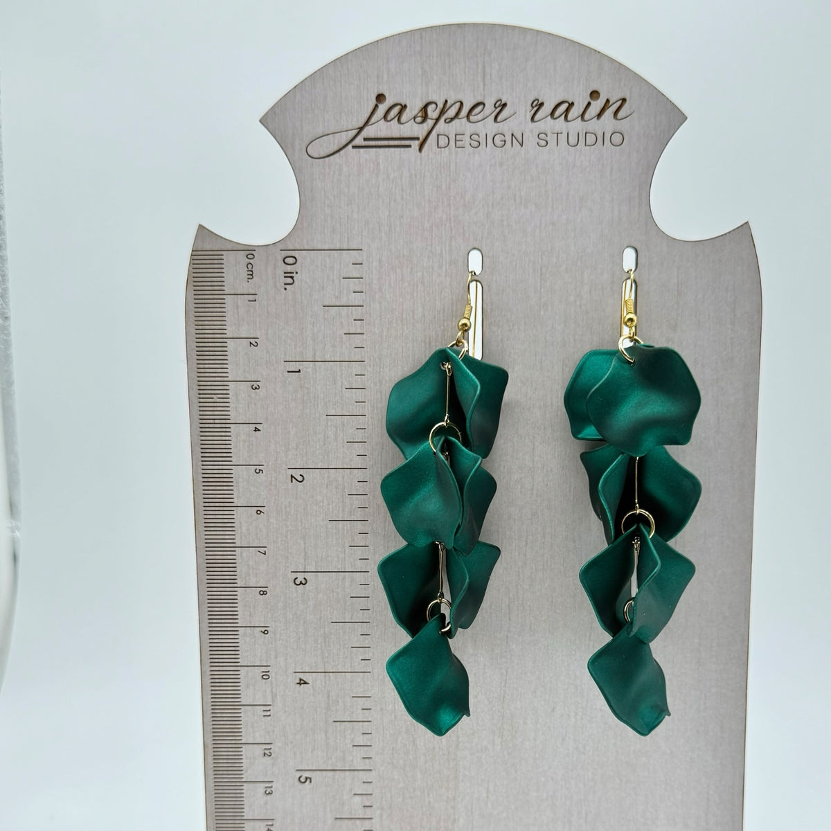 Stunning Pedals - Long Resin Dangle Earrings- 3 color options