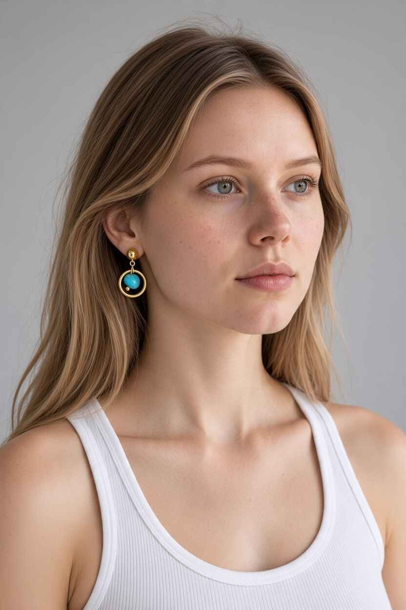 Turquoise Nuggets Earrings