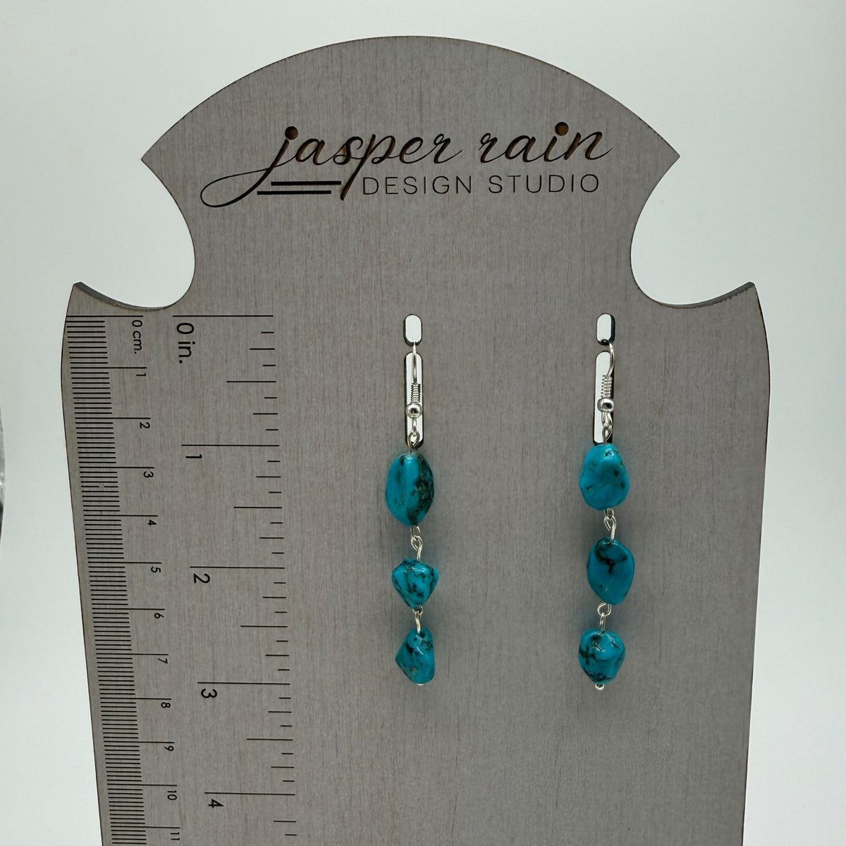 Turquoise Nugget Long Dangles
