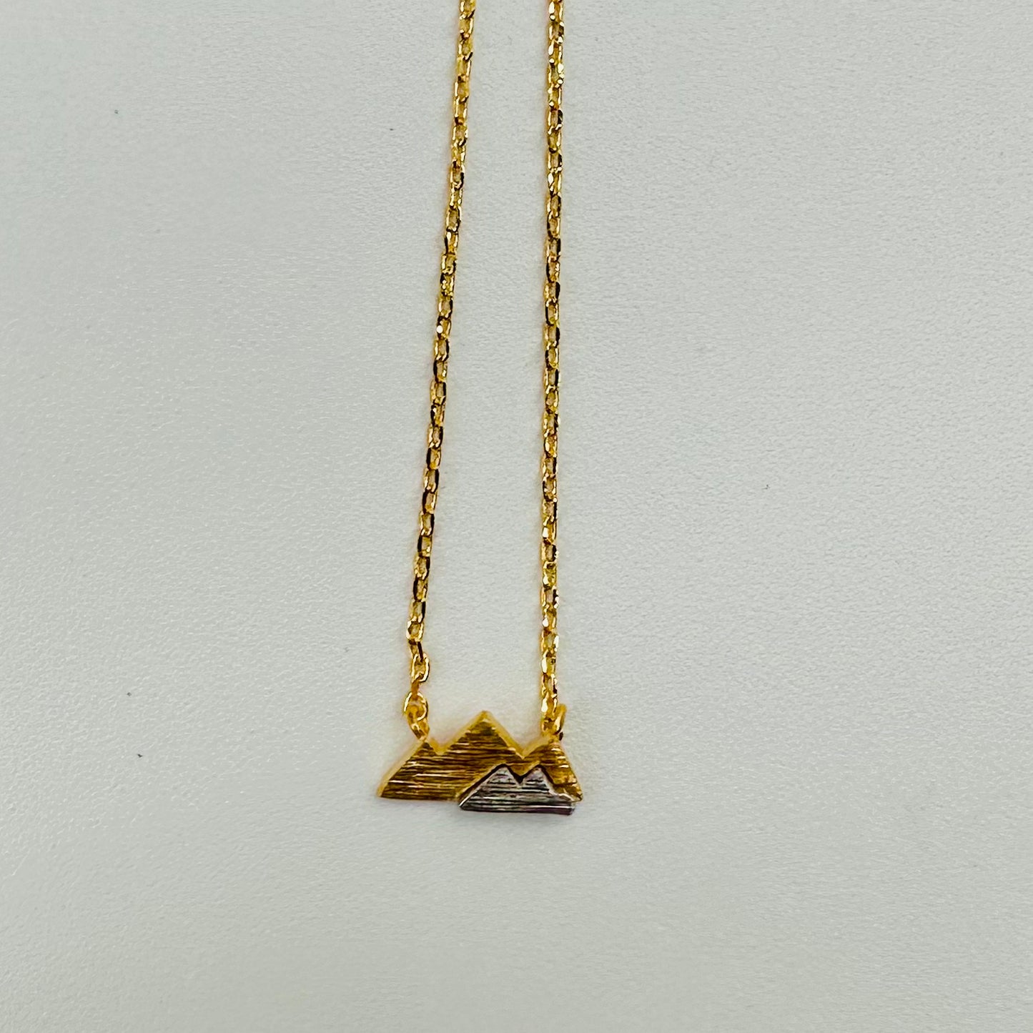 Dainty mountain necklace- 18K Gold Dipped