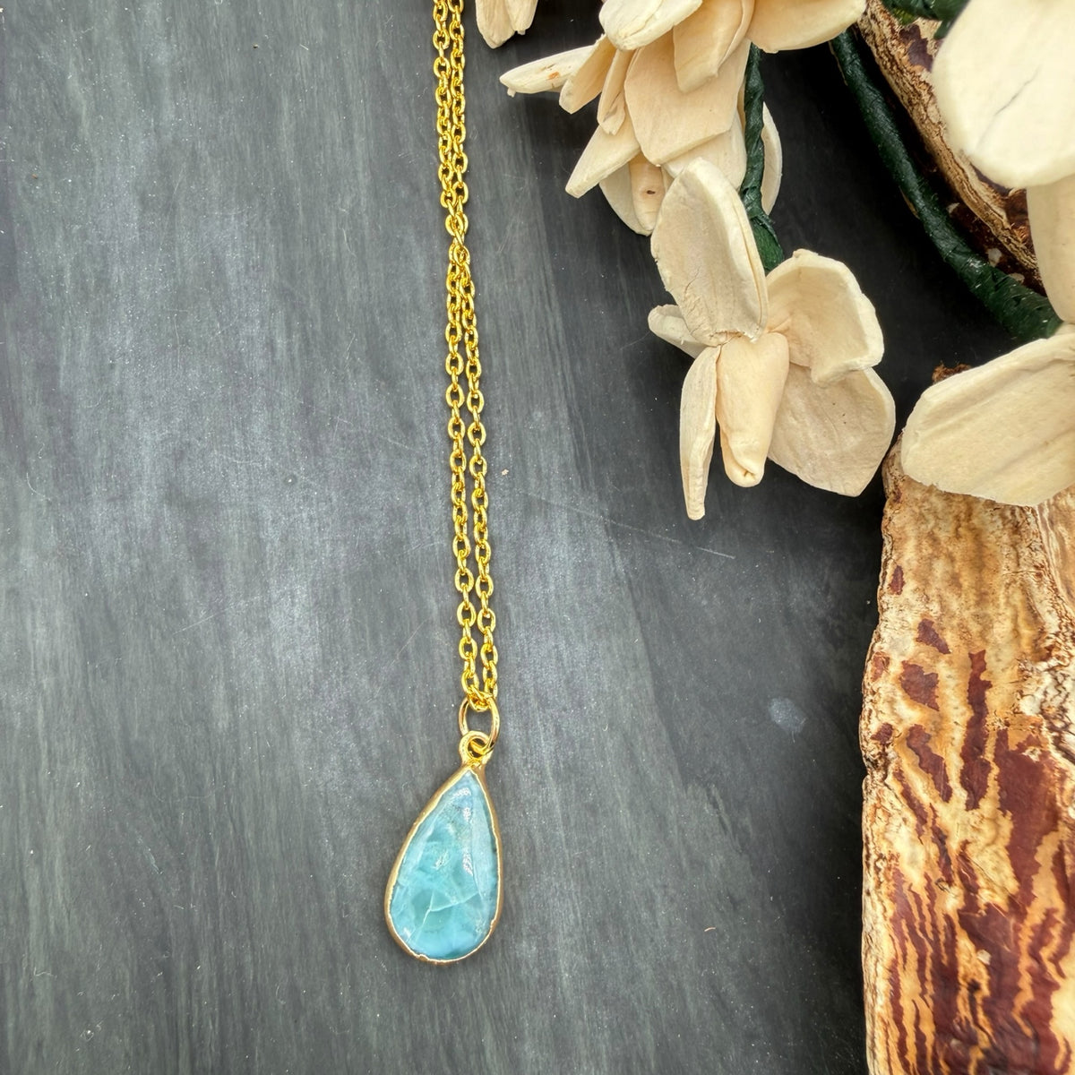 Larimar Pendant Necklace