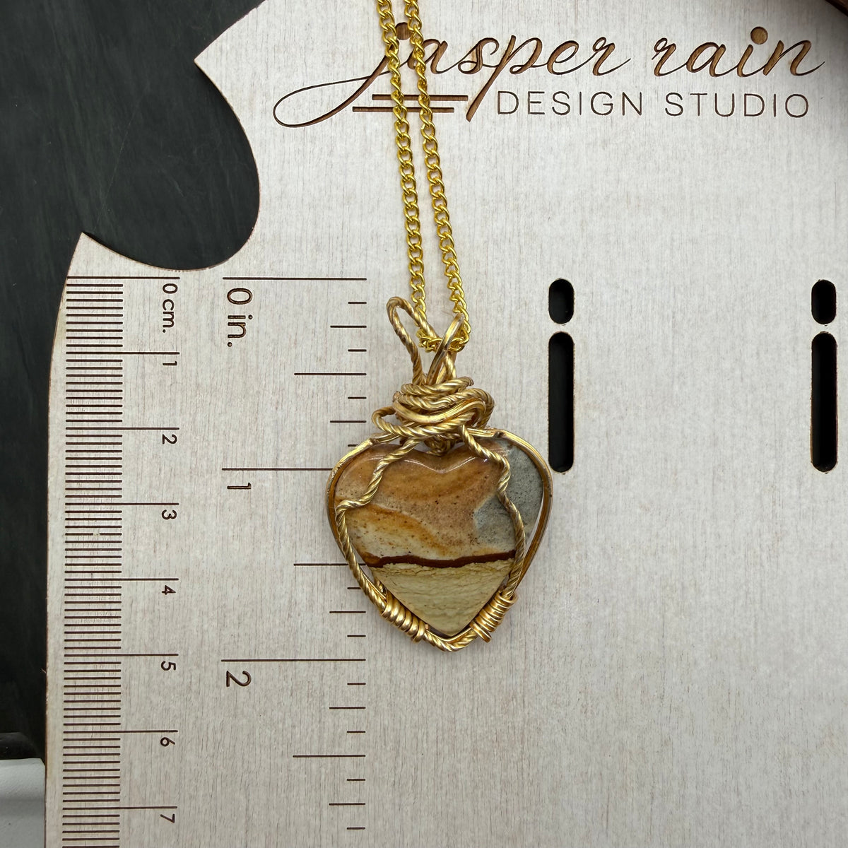 Chicken Track Jasper heart pendant- a little piece of the Wild West