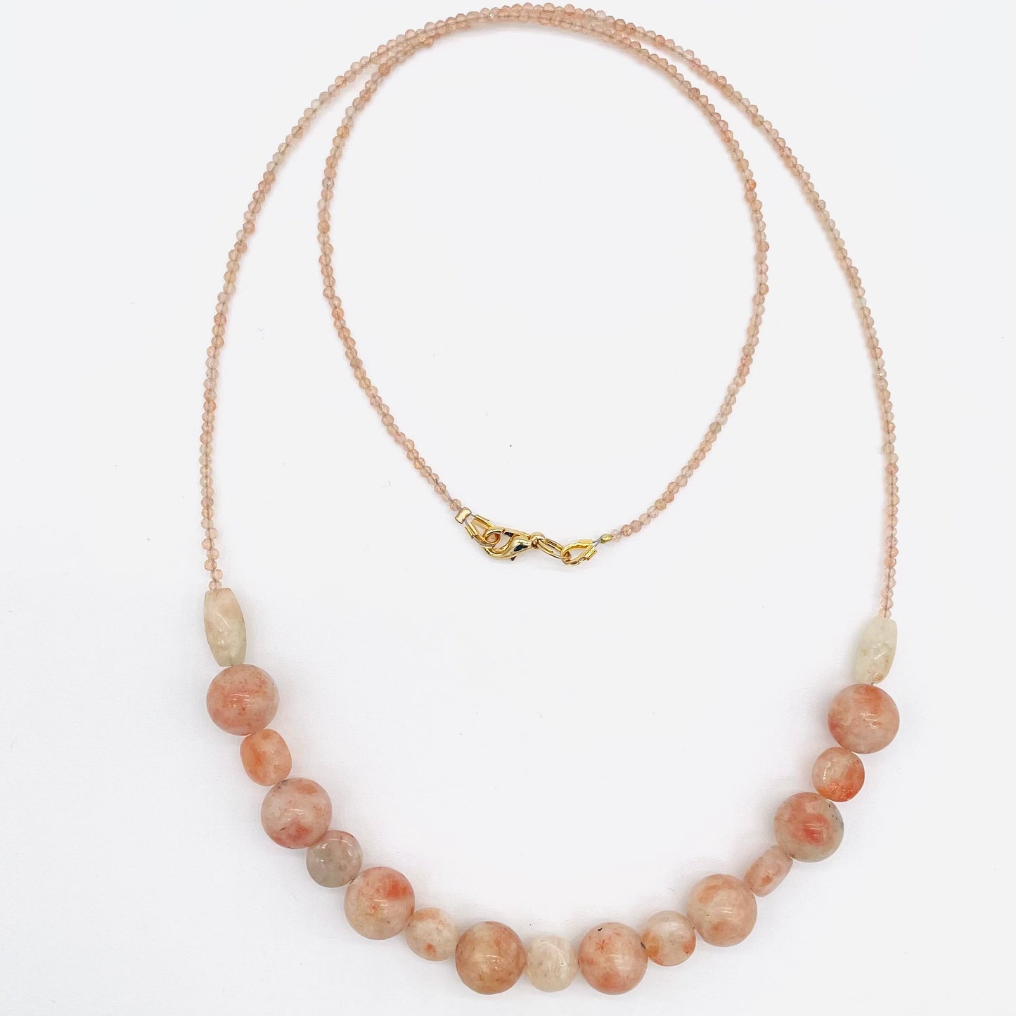 Sparkling Sunstone long necklace