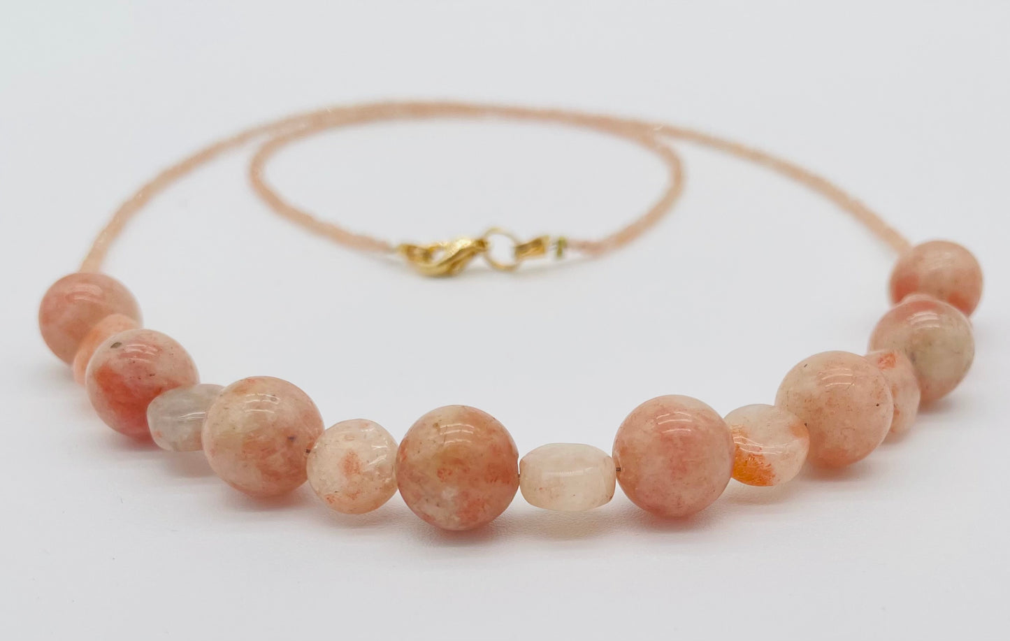 Sparkling Sunstone long necklace