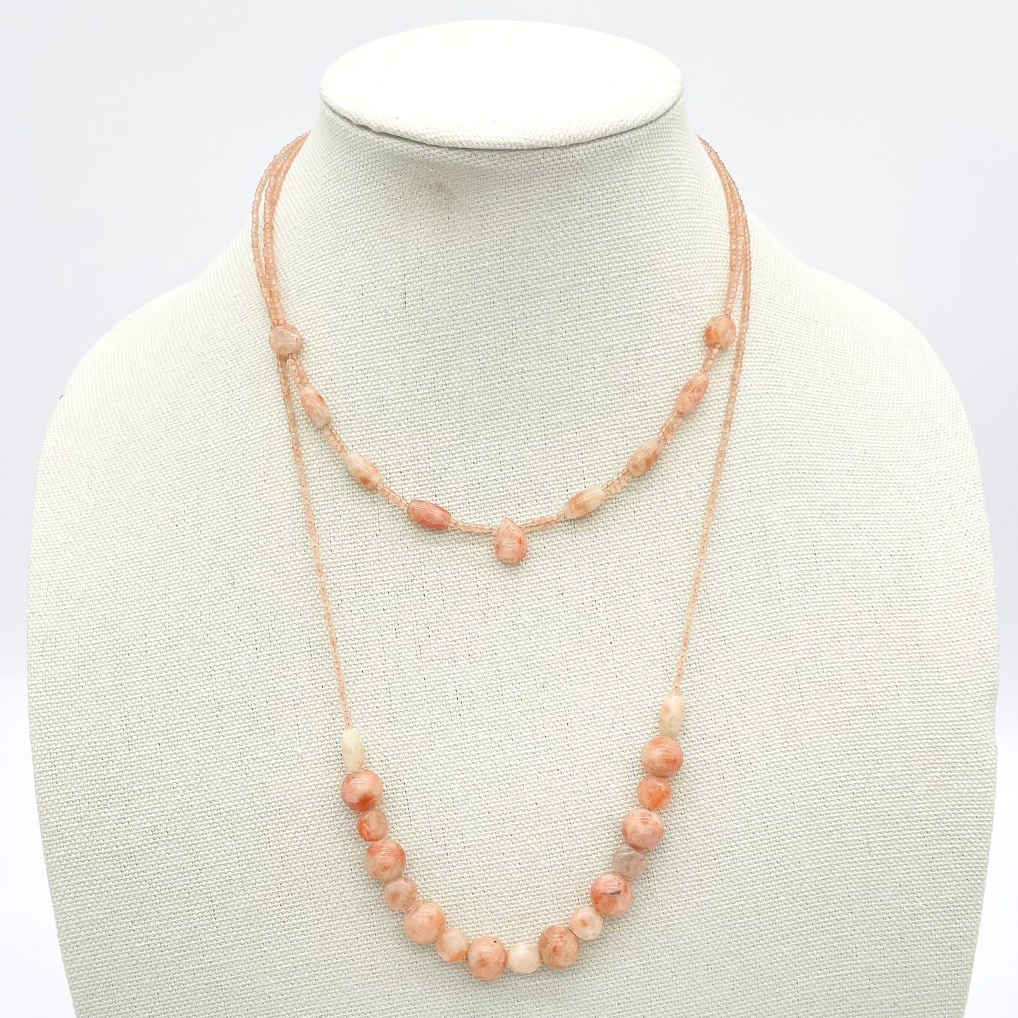 Sparkling Sunstone long necklace