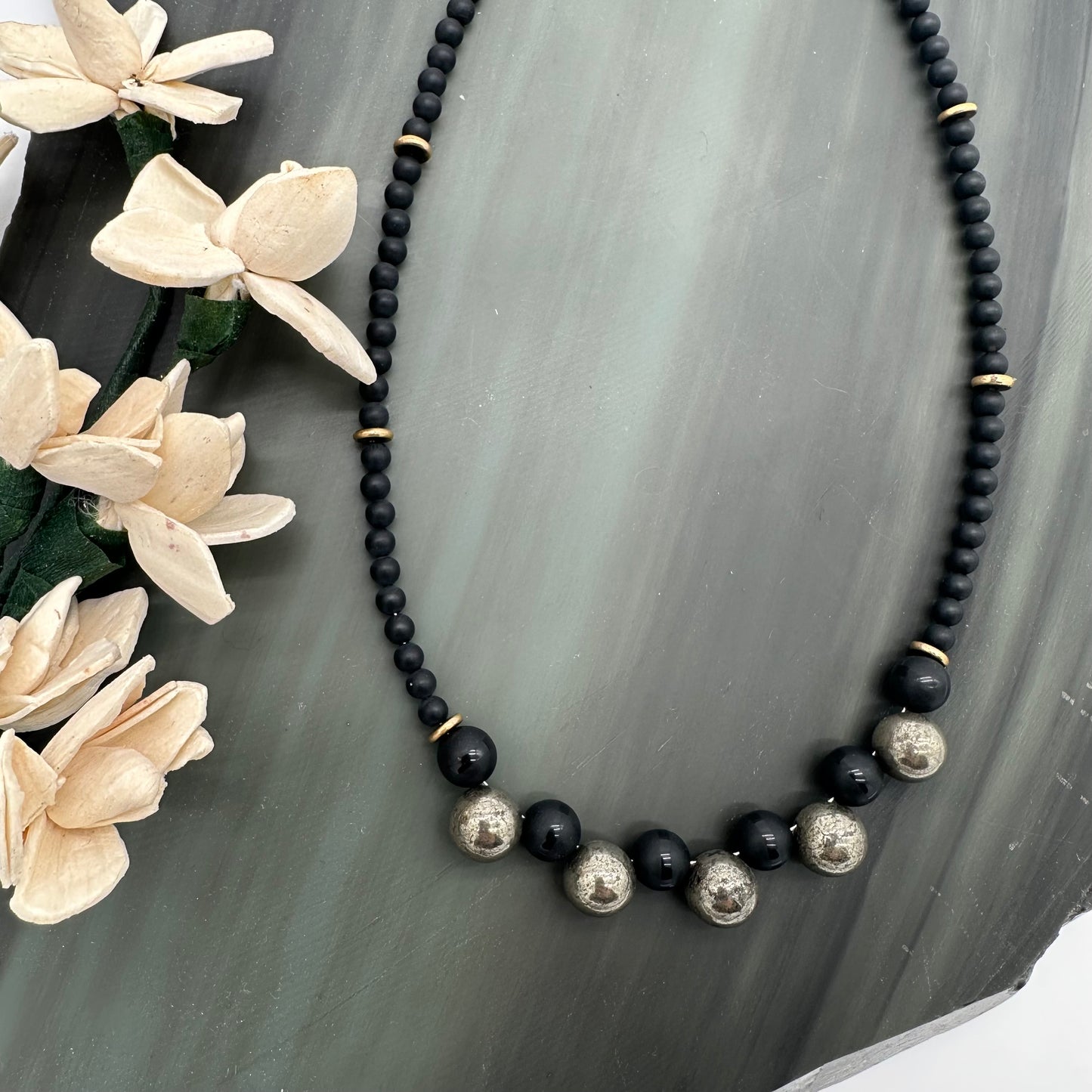 Pyrite and Black Onyx necklace