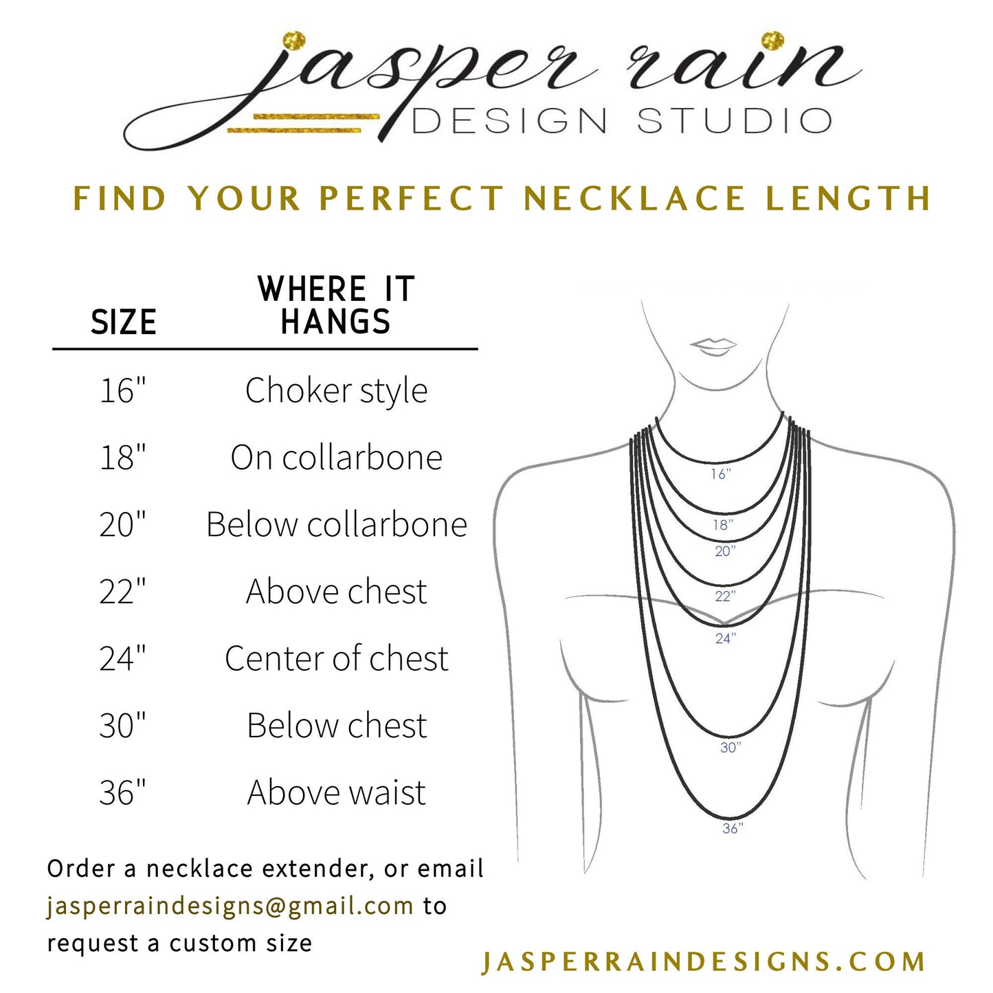 Making custom pieces or adjustments just for you! Japer Rain Design Studio Custom order request