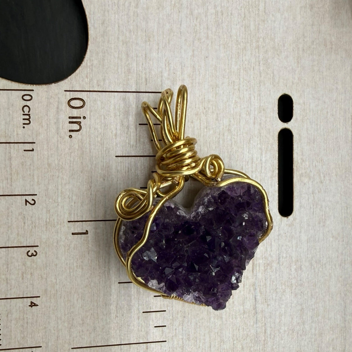 Druzy Amethyst Pendant – gold or silver Wire Wrapped Gemstone Necklace