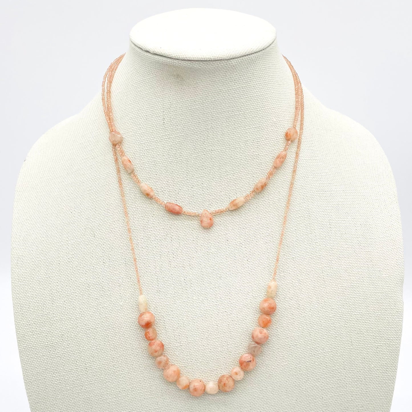 Sparkling Sunstone dainty necklace, adjustable