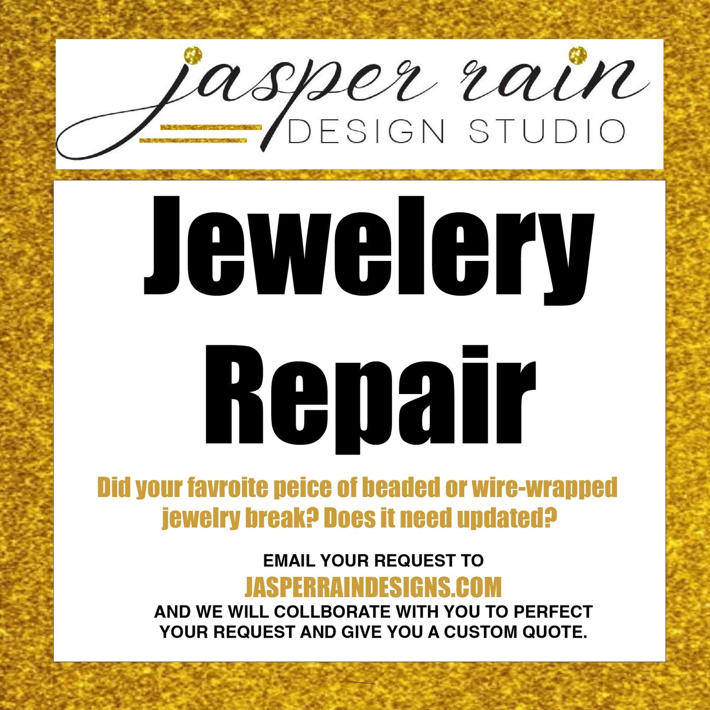 Custom jewelry repair service